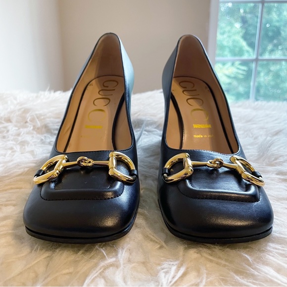 Gucci Horsebit Pump In Black Leather size 39.5 Authentic - Picture 8 of 14